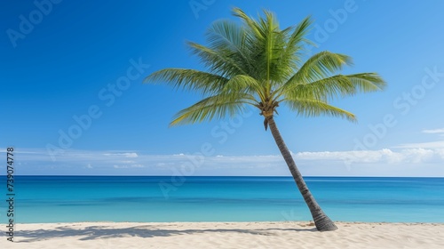 Image of palm tree on the beach. © kept