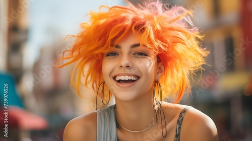 Image of young woman with orange hair. © kept