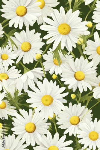 Pattern of flowers on light background