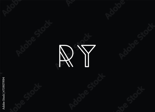 RY Initial Letter logo design victor illustration  photo