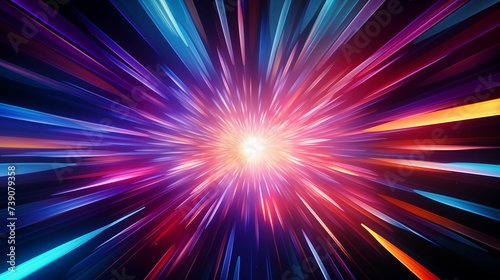 Speed light starburst background.