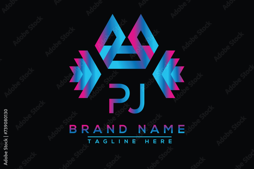 PJ letter logo design. Vector logo design for business. PJ letter logo design. Vector logo design for business.