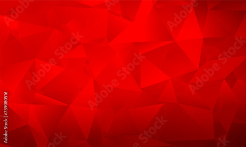 Abstract low poly geometric background. Red polygonal illustration background. Low poly style. Triangles red backdrop. Garnet abstract background polygon. Mosaic design template. Premium Vector EPS10. photo