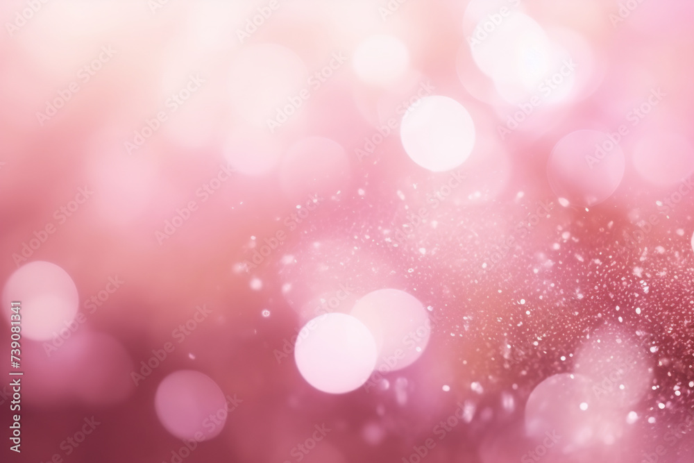 Elegant Dreamy Unfocused Lights In The Shape Of Circles Of Light Soft Pink Background