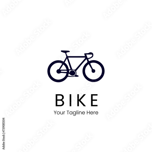 minimal bike logo template