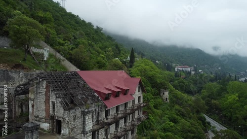 Castle Of The Prince Of Oldenburg ruin. Abkhazia Gagra. photo