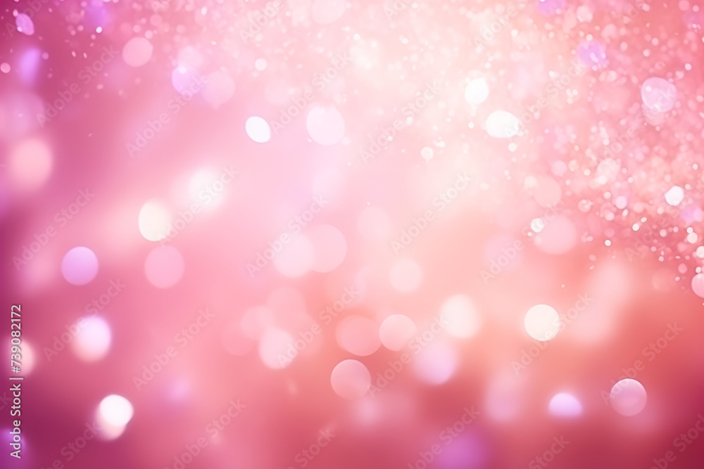Elegant Dreamy Unfocused Lights In The Shape Of Circles Of Light Pink Background
