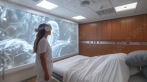 Medical science: Doctors and nurses use holographic technology in their work, examination and treatment.