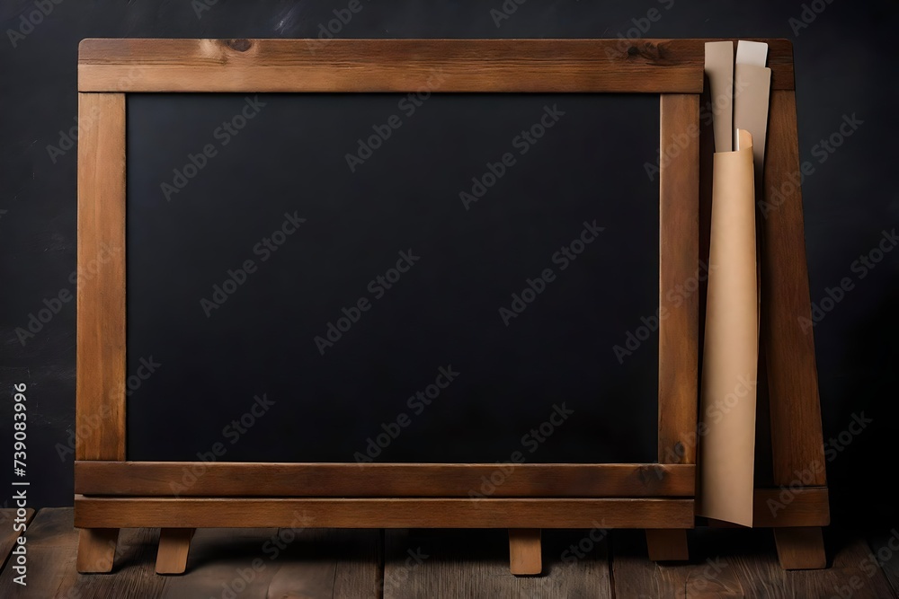 blank blackboard isolated on white background - obrazy, fototapety, plakaty 