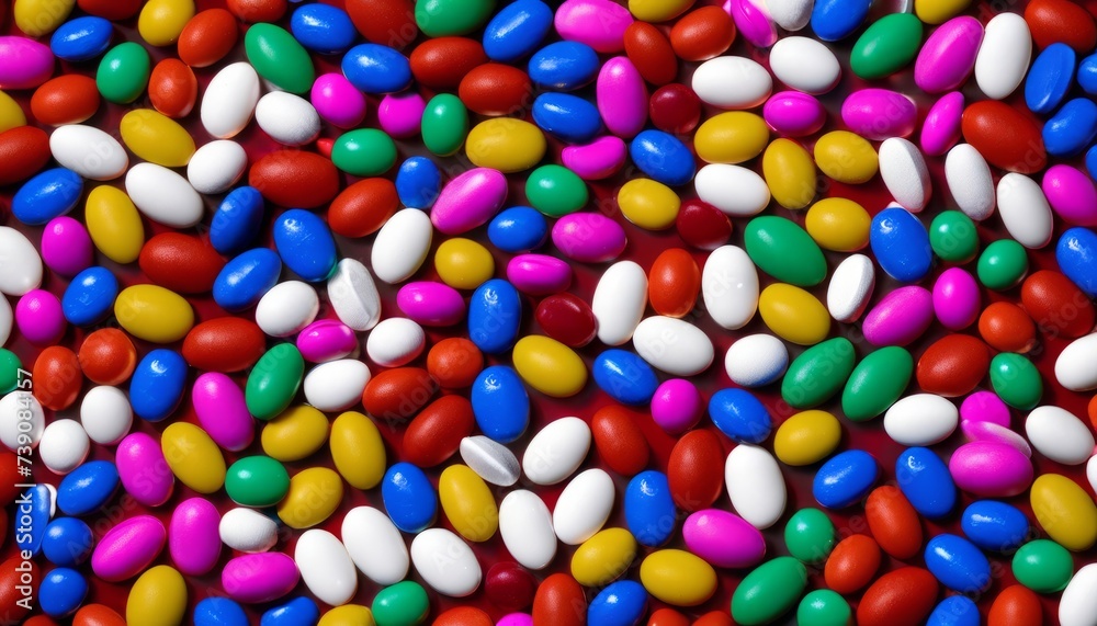  Vibrant M&M's? candy in a colorful array