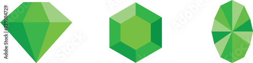 Emerald icon. Jewelry. Jewel. Vector.