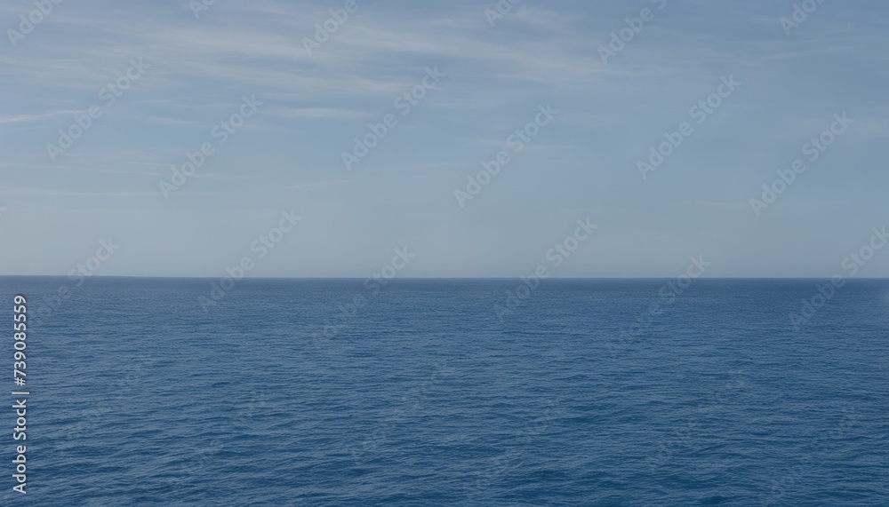  Vast ocean horizon under a clear sky