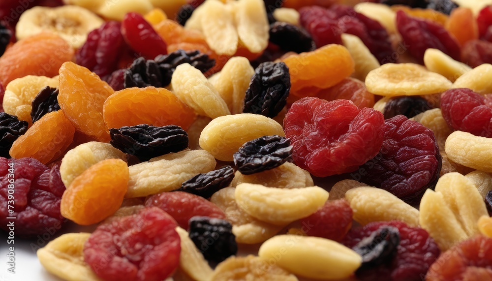  A vibrant medley of dried fruits and nuts
