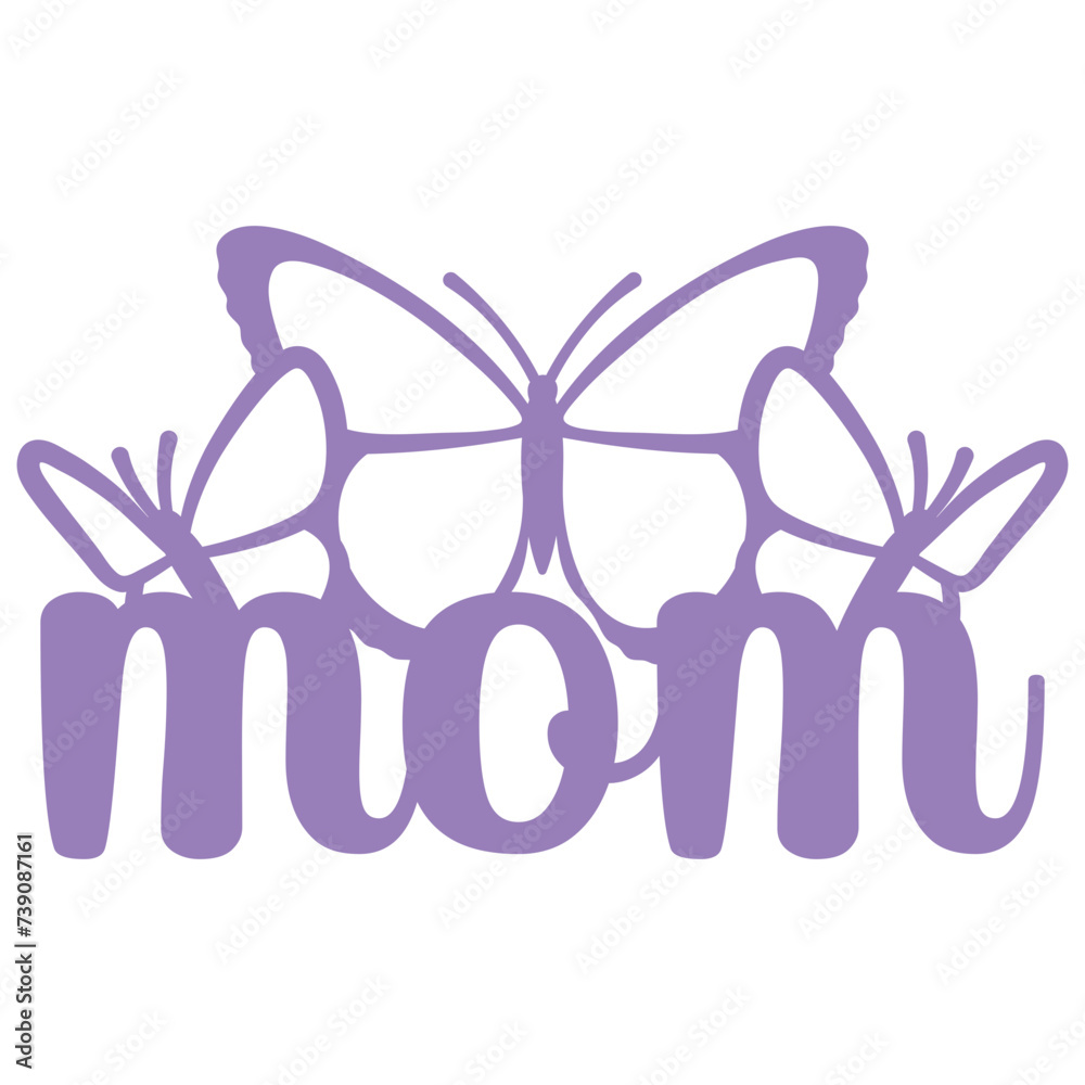 Mom with Butterflies
