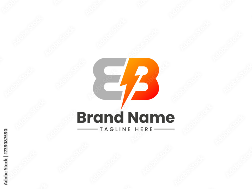 Electric logo with BB letter Gradient color. Electric logo with BB letter Gradient color.