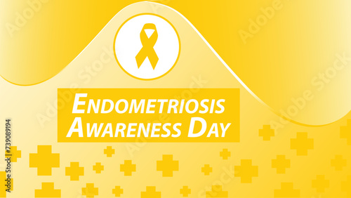 Endometriosis Awareness Day vector banner design. Happy Endometriosis Awareness Day modern minimal graphic poster illustration.