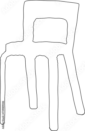Line art abstract furniture