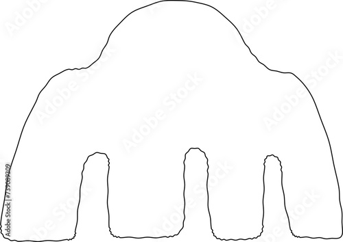 Line art abstract furniture