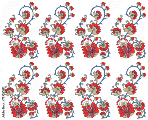 seamless vector paisley  design on background