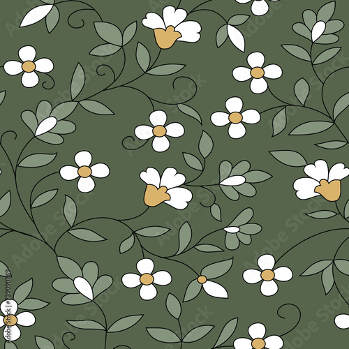 seamless vector paisley  design on background