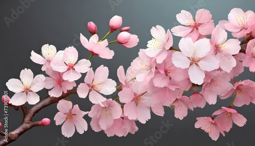 Illustration of cherry blossoms. spring. cherry blossoms.