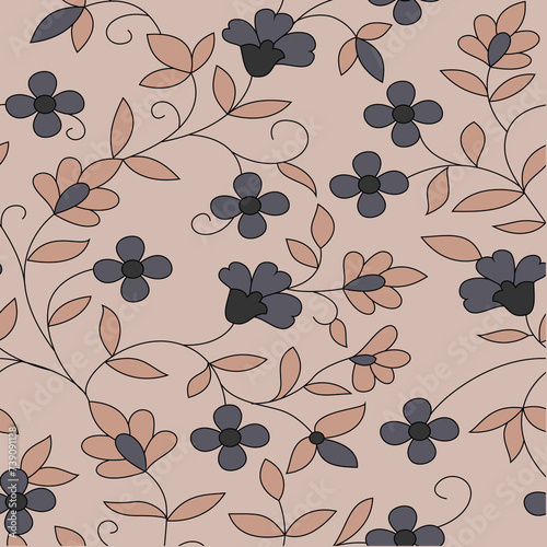 seamless vector paisley  design on background