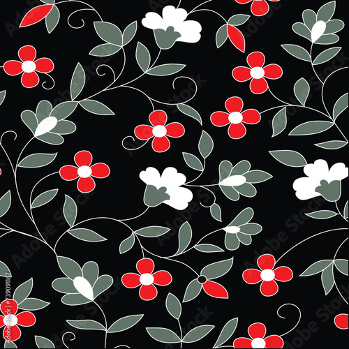 seamless vector paisley  design on background