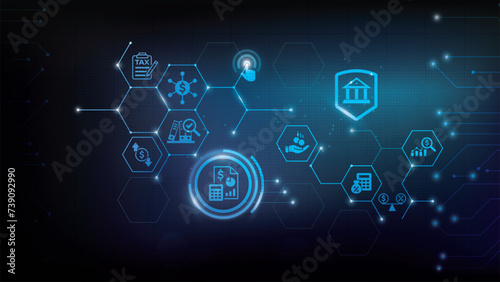 Accounting icon set. Containing financial statement, accountant, financial audit, invoice, tax calculator, business firm, tax return, income and balance sheet icons. Solid icon collection.