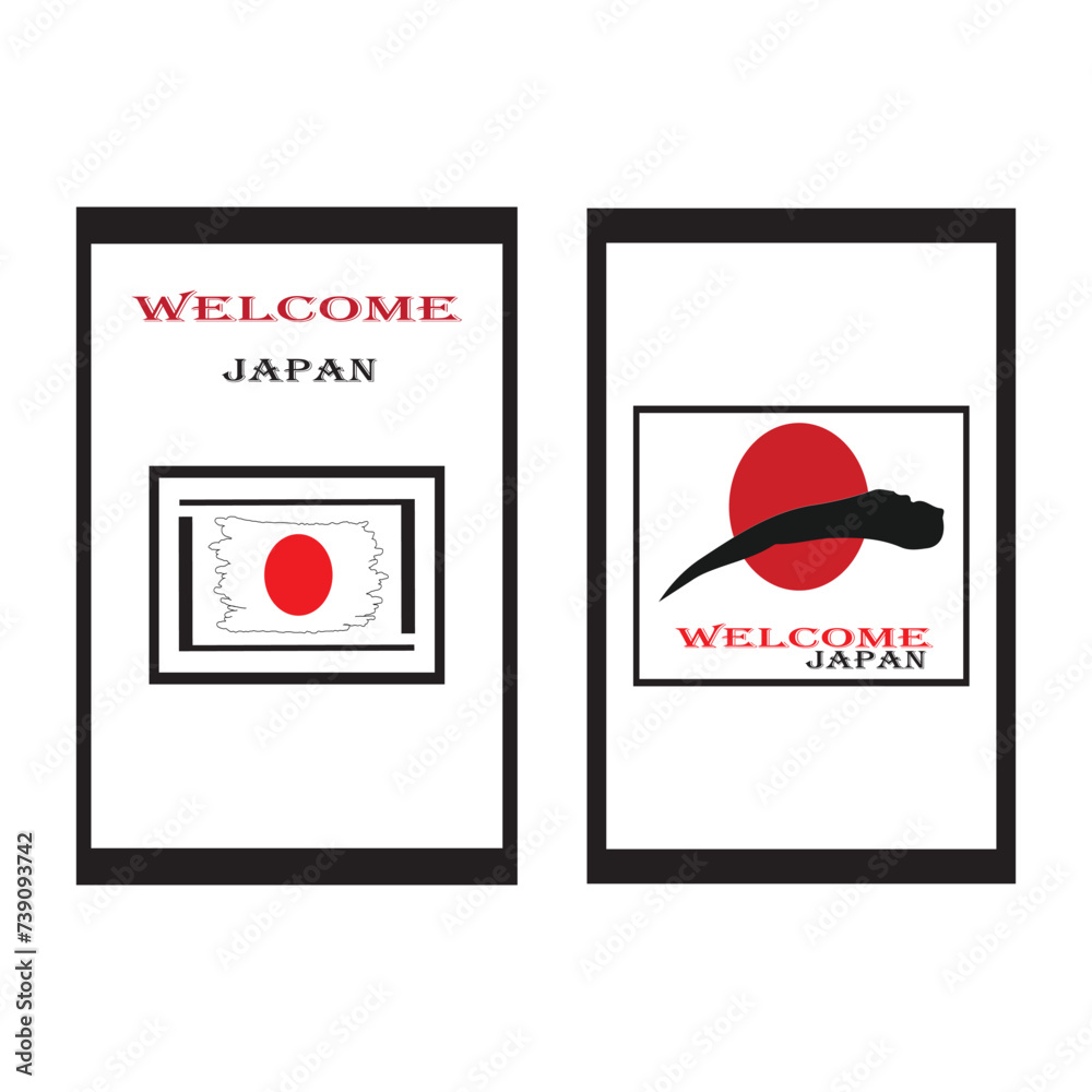 Fototapeta premium vectors illustration icon japanese flag symbol design