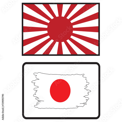 vectors illustration icon japanese flag symbol design