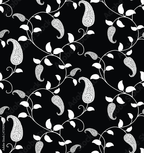 seamless vector paisley  design on background