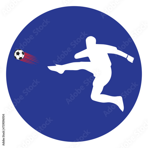 person kicking ball icon vector illustration symbol design