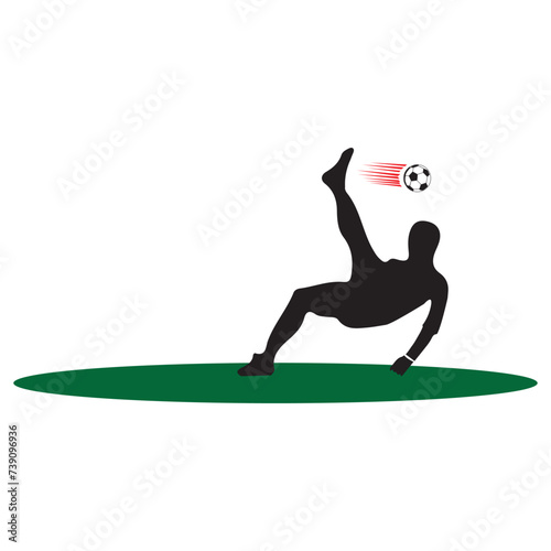 person kicking ball icon vector illustration symbol design
