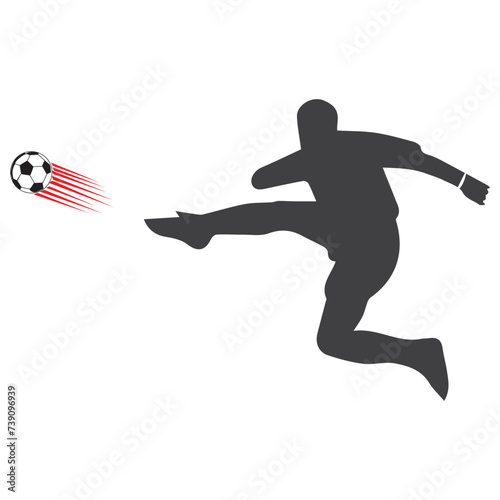person kicking ball icon vector illustration symbol design