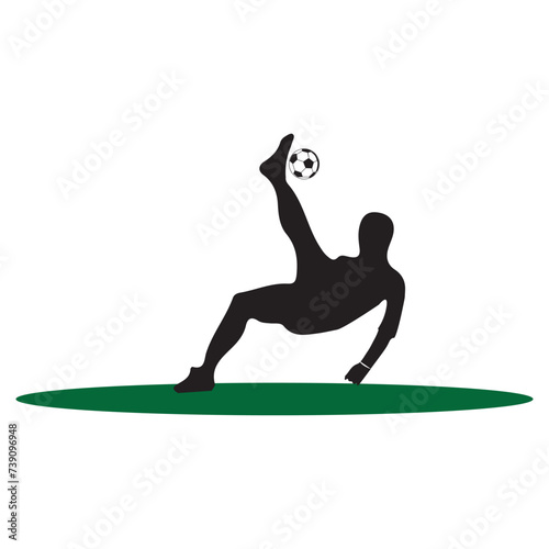 person kicking ball icon vector illustration symbol design