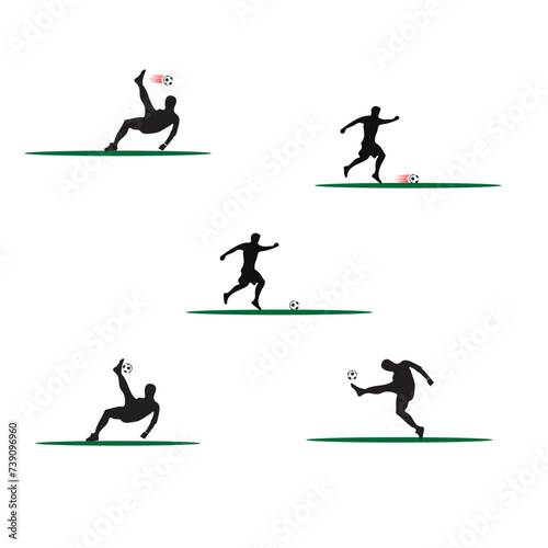 person kicking ball icon vector illustration symbol design