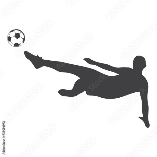 person kicking ball icon vector illustration symbol design