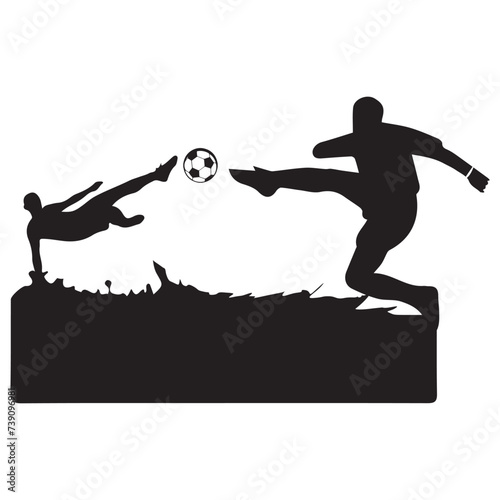 person kicking ball icon vector illustration symbol design