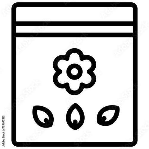 seeds icon illustration design with outline