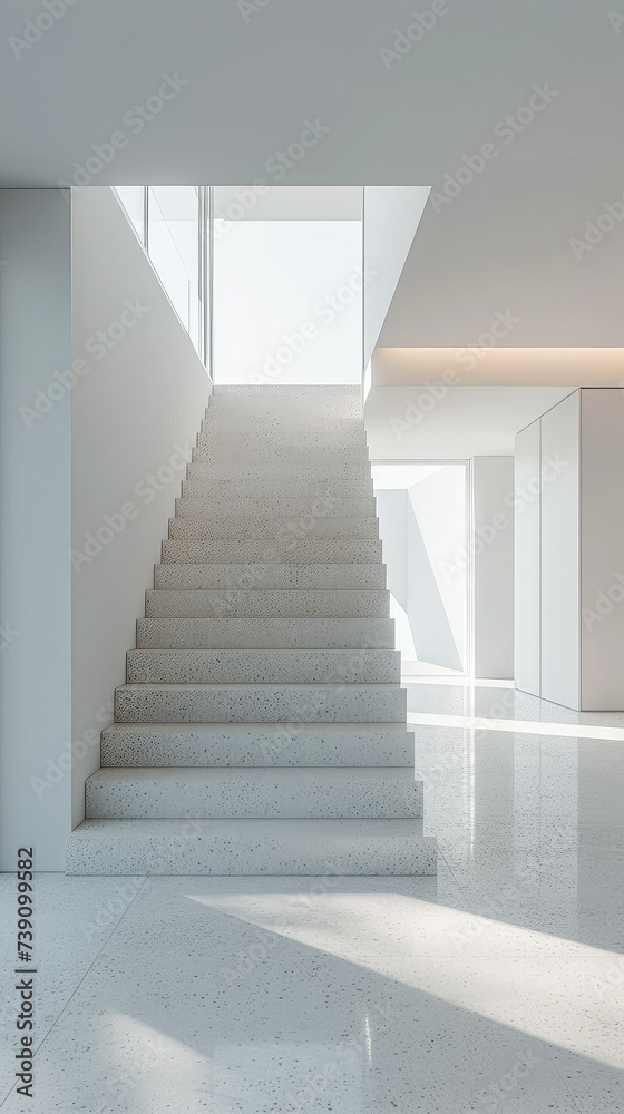 White background modern Home Stairs simple Design. White background modern Home Stairs simple Design.