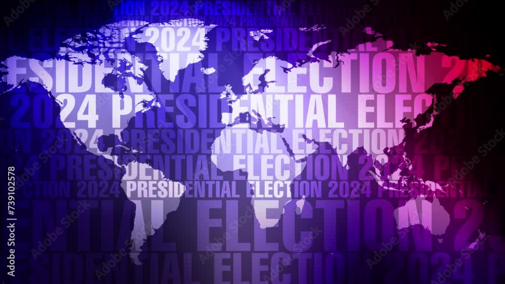 Election Display Politics meets world map presidential election text and graphic display ...