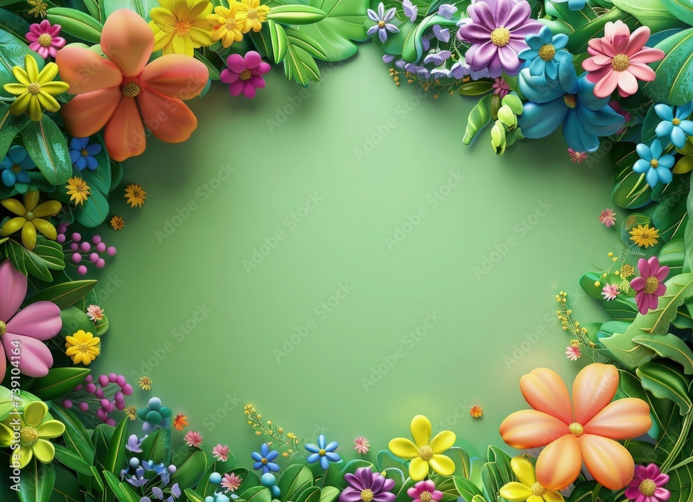 Spring festival floral banner design background