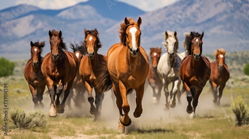 Gorgeous American Quarter horses, located in Montana near Wyoming © leriostereo