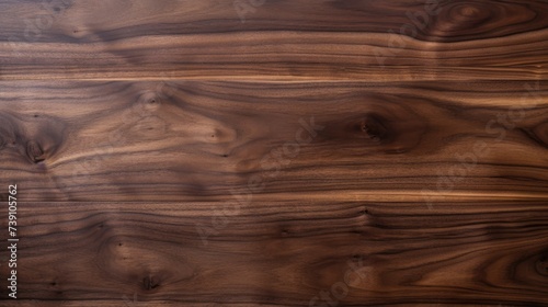 Rich texture of black walnut wood, enhanced by oil finish on twin boards, Ai Generated.