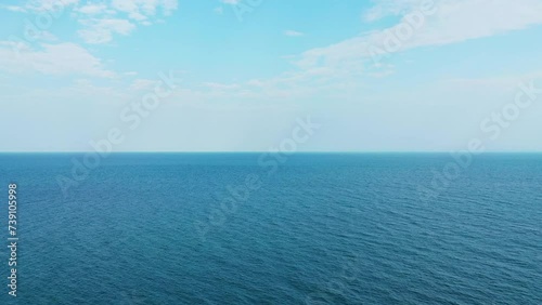 The sea of ​​the Gulf of Thailand in Asia, Cambodia, towards Sihanouk city, in summer, on a sunny day. photo