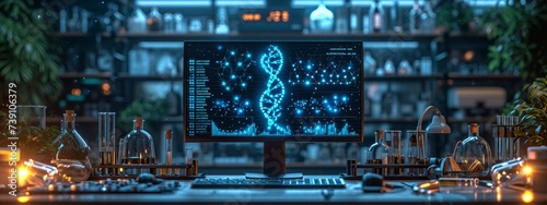 DNA medical screen hologram science hud data analysis body research background futuristic. Screen DNA infographic medical scan health digital 3d technology medicine human tech ui graph interface lab