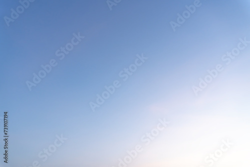 Beautiful morning or evening orange and blue sky used as natural background texture in decorative art work