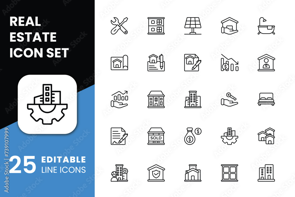 Learning Icons in Line Style for Any Purposes. Perfect for website mobile app presentation. Suitable for any user interface and user experience