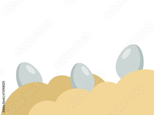 Easter Background with Frame Illustration   © PurMoon