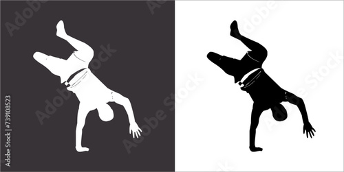 Illustration vector graphics of breakdance icon photo